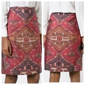 Tory Burch KERA Wool Silk Marrakech Rug Print Tapestry Pencil Skirt